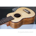 Ukulele premium bordato di perle verdi